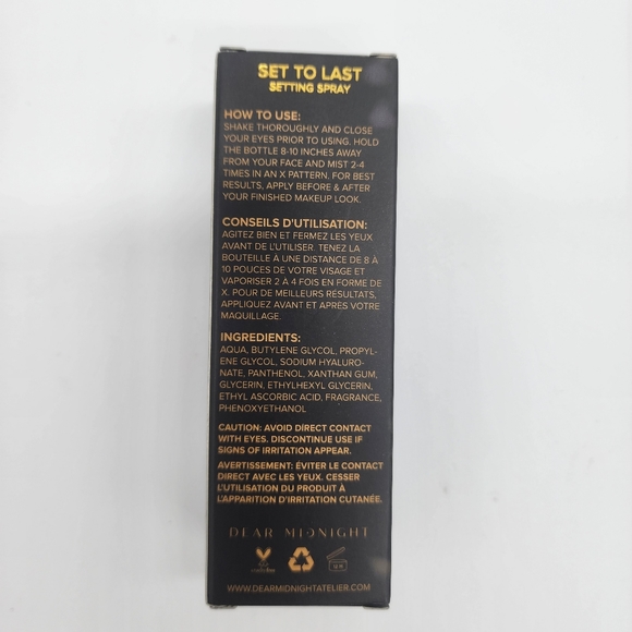 Dear Midnight Set To‎ Last Setting Spray Lightweight Hydrates NEW - Picture 5 of 6